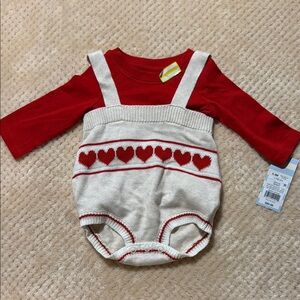 Cat & Jack Red and Cream Kids Matching Set